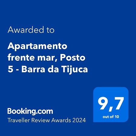 Apartamento Frente Mar, Posto 5 - Barra Da Tijuca ريو دي جانيرو المظهر الخارجي الصورة
